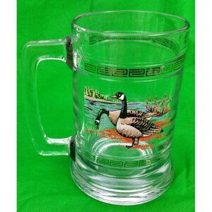 Wild Canadian Geese Goose Princess House Beer Mug Stein Glass Barware Sportsman